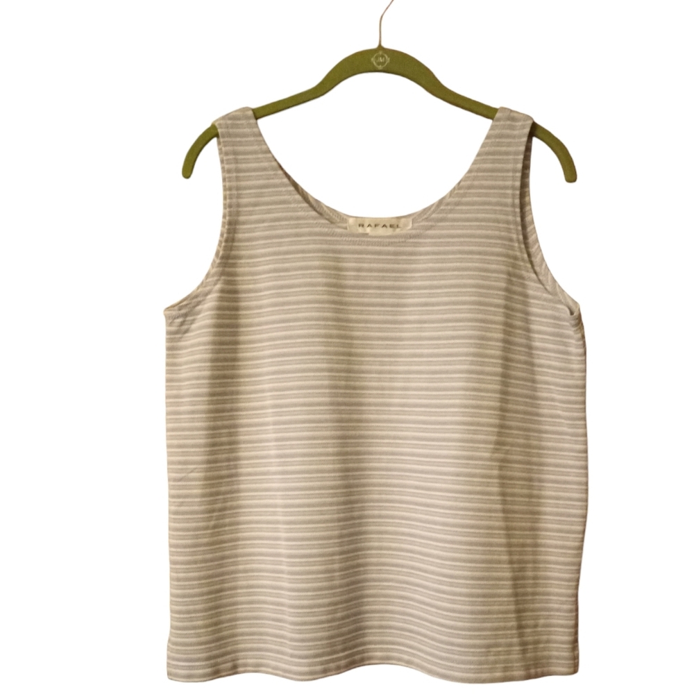 RAFAEL Vintage Striped Pullover Top Tank Size Medium Blue White NWOT